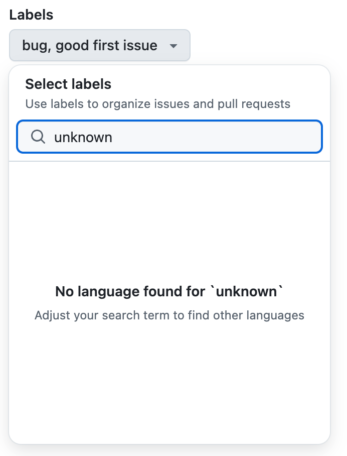 SelectPanel empty state