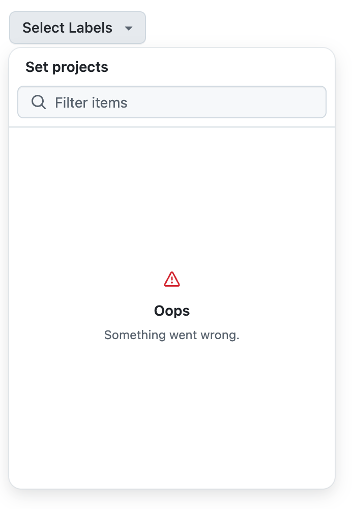 SelectPanel error state