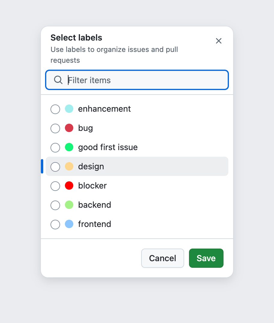single select SelectPanel inside a modal