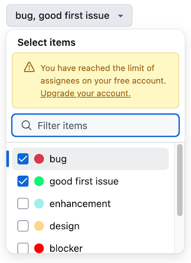 SelectPanel with inline warning notice